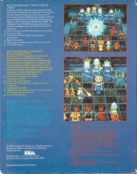 Battle Chess 4000 1992 Box Cover Art Mobygames