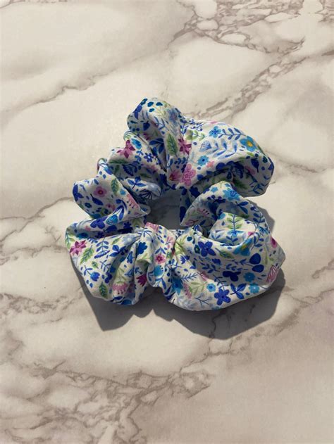 Floral Scrunchie Flowers Hair Accessory Hair Bobbles T For Her Matching T T For