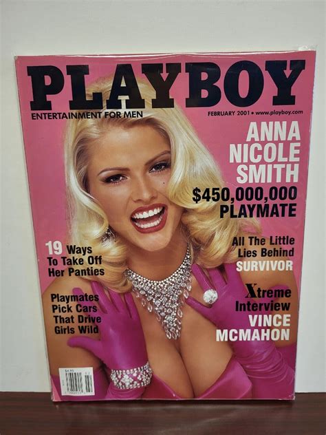 Playboy Magazine February Anna Nicole Smith Vince Mcmahon