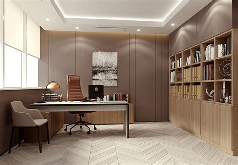 Modern Classic Ceo Office Interior On Behance Office Interior Design