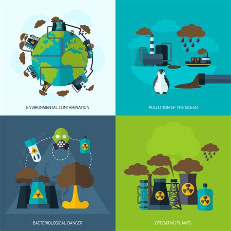 Pollution Icon Flat 428504 Vector Art At Vecteezy