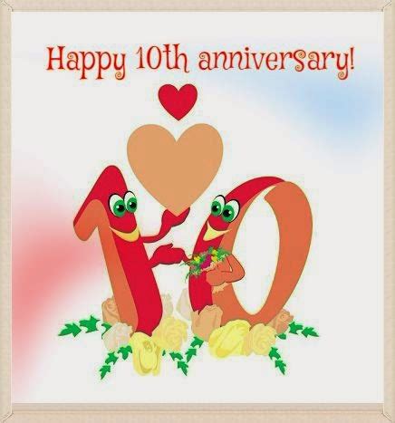 Happy 10th wedding anniversary greetings card. Happy Anniversary 10 Gallery