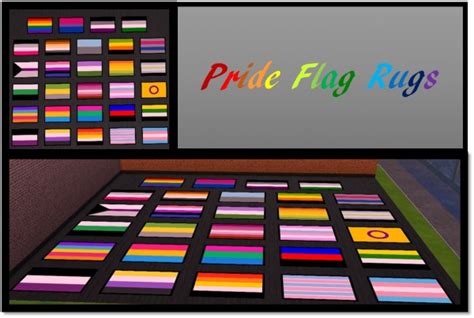 Simsworkshop Pride Flag Rugs By Elktreeelf • Sims 4 Downloads