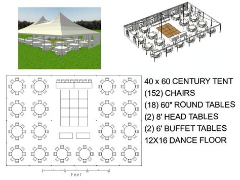 40x60 White Wedding Frame Tent Seats 152 Michiana Tool And Party Rental