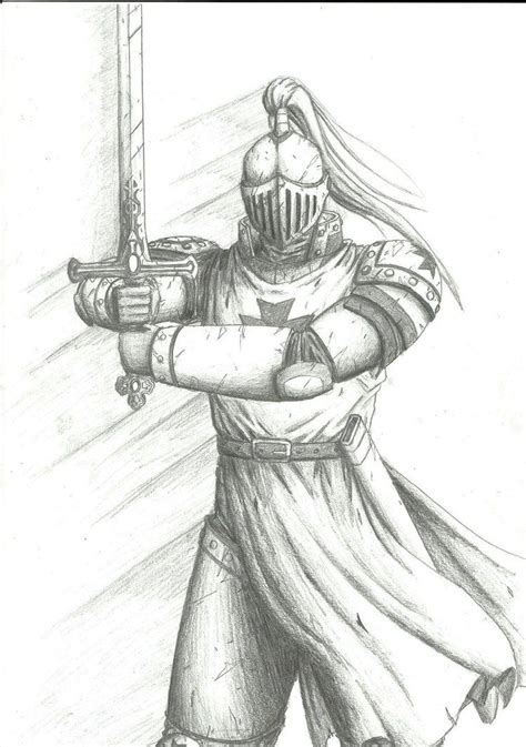 774x1032 pencil drawing of medieval knight by curlywurly808. Pin by Rosalind Kumar on Nas | Knight drawing, Soldier ...