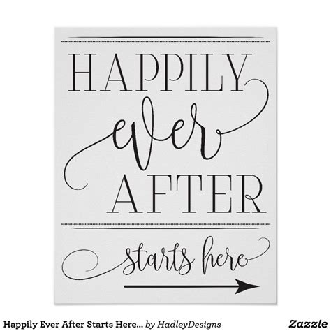 Happily Ever After Starts Here Wedding Sign Wedding
