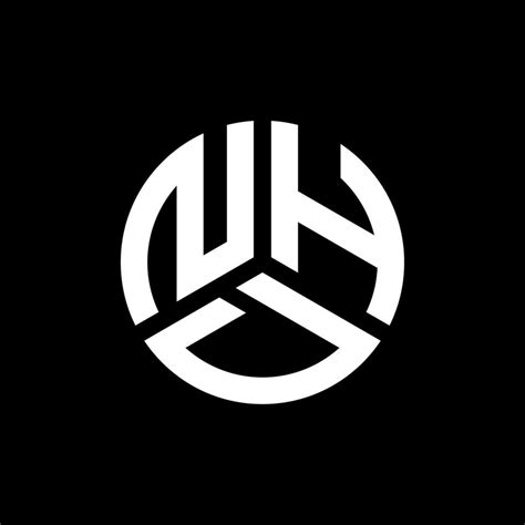 Nhd Letter Logo Design On Black Background Nhd Creative Initials