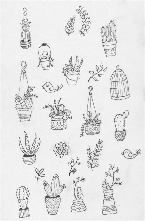 modern decor modern design plant doodle plant drawing high school art cute characters