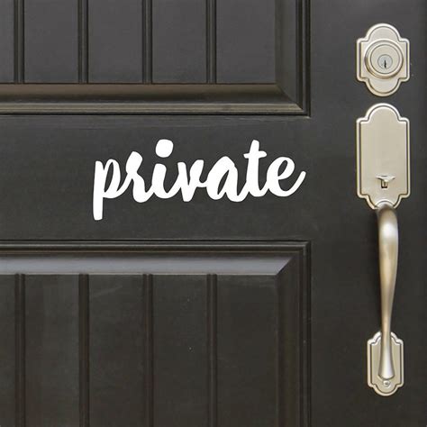 Private Door Decal Private Door Sticker Private Door Sign Etsy