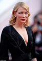 Cate Blanchett shows some cleavage in black dress at Sicario's Cannes ...