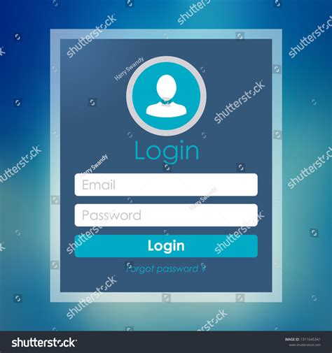 Modern Login Form Page Website Ui Vector Royalty Free Stock Vector