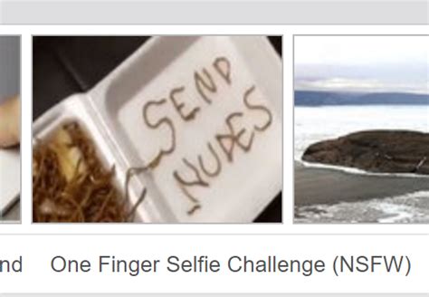Send Nudes One Finger Selfie Challenge Know Your Meme Know Your Meme