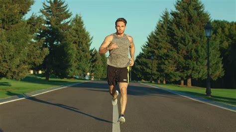 Sport Man Running On Park Road At Summer Stock Footage Sbv 331926526