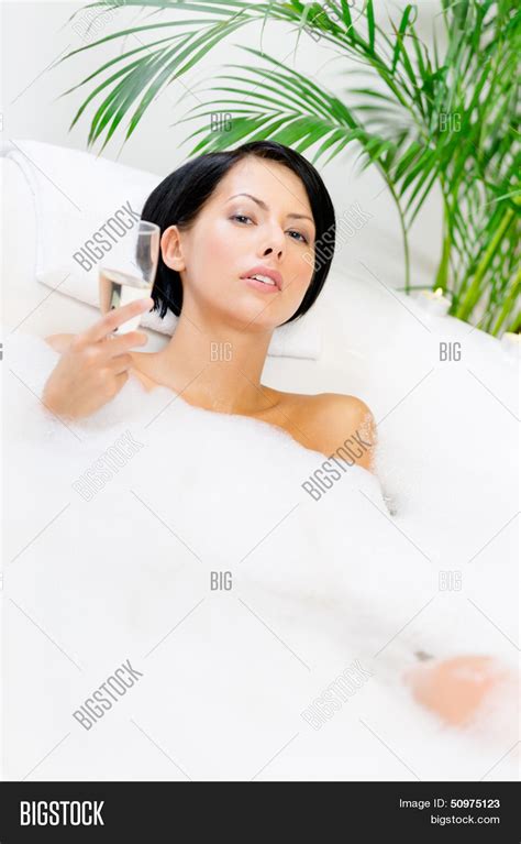 Girl Taking Bath Suds Image Photo Free Trial Bigstock