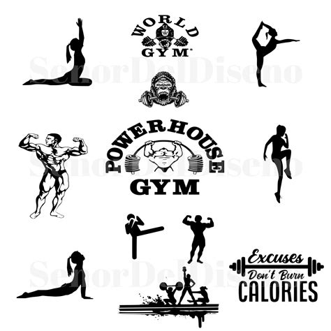 bodybuilding svg gym svg bundle fitness svg aerobic svg weights svg workout svg bundle
