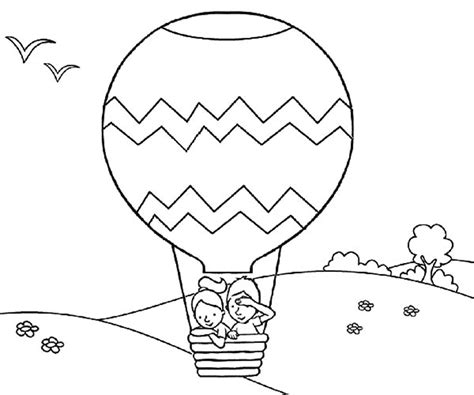 Mewarnai Gambar Balon Udara Untuk Anak Tk Mewarnai Ba