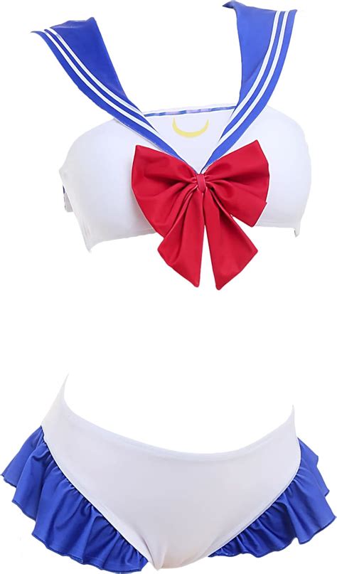 Haikyuu Anime Bikini Set Two Piece Swimsuit Sailor Collar Swimming Suit