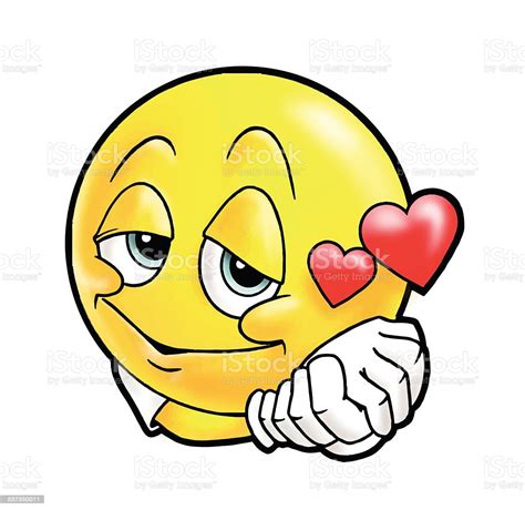 Cute Smiley In Love Emoticon Stock Vector Art And More