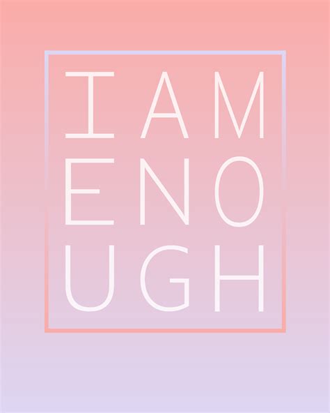 I Am Enough Typography Notebook with Affirmations - Cute Notebooks + Journals