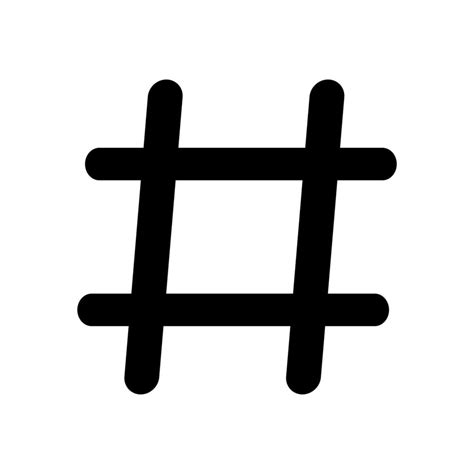 Simple Hashtag Icon 12860815 Vector Art At Vecteezy