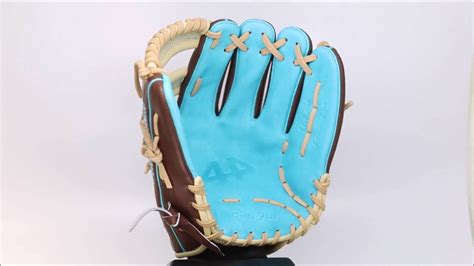 44 Pro Custom Baseball Glove Signature Series Brown Blonde Sky Blue