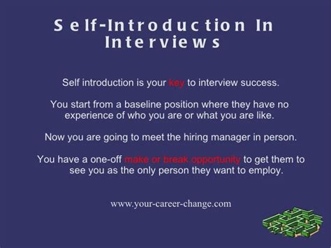 How To Introduce Yourself In Interview As A Fresher Example