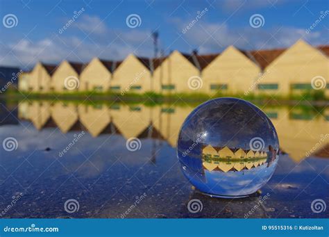 Sphere Glass Ball Stock Photo Image Of Alley Bench 95515316