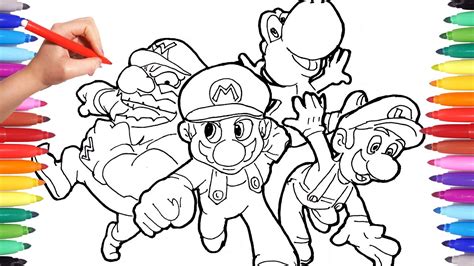 How To Draw Super Mario Wario Coloring Pages 177 Draw