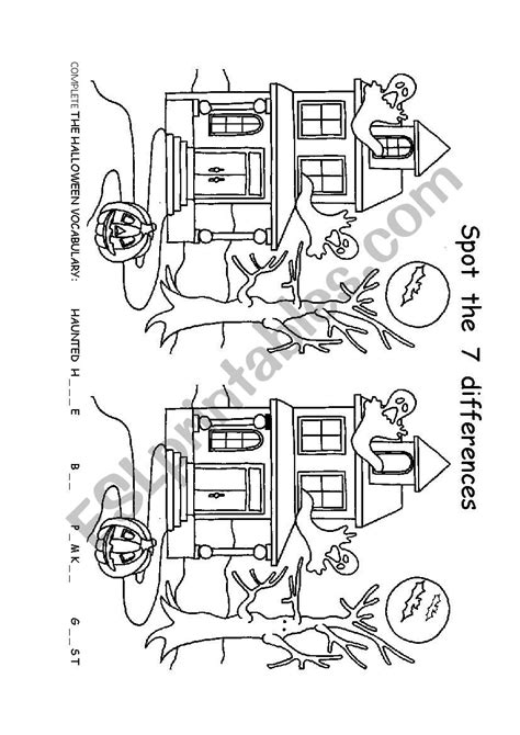 9 Best Images Of Halloween Spot The Difference Printable Worksheets