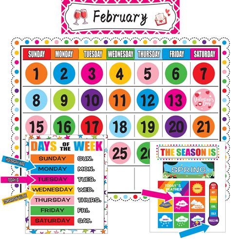 Buy Colorful Bulletin Board Set Seasons Weather Chart Ctp Bulletin