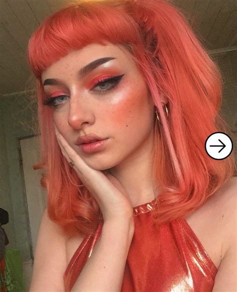 20 Inspiration Of Egirl Makeup You Can Do In 2020 Peach Hair Peach Hair Colors Hair Makeup