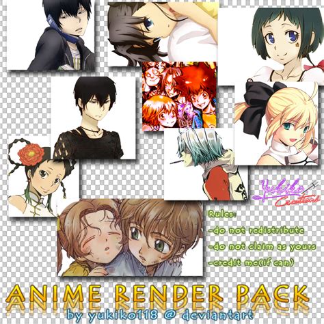 Anime Render Pack By Yukiko118 On Deviantart