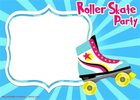 Roller Skating Birthday Party Invitations Free Printable