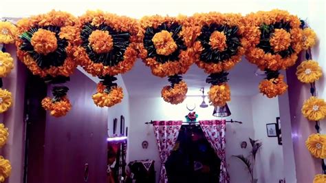 Marigold Flower Toran For Diwali Flower Decoration Ideaartandcraft