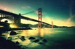Hintergrundbilder : San Francisco, Kalifornien, Brücke, Sonnenuntergang ...