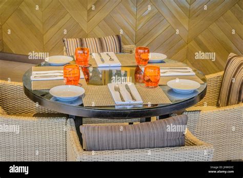 table setting in beautiful Italian restaurant Stock Photo - Alamy