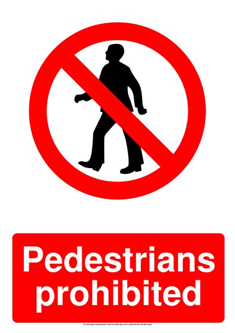 pedestrian signs poster template