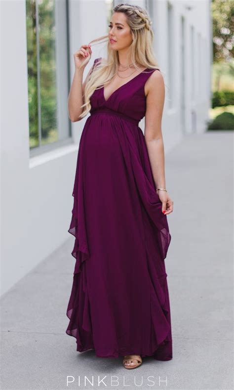 38 Beautiful Maternity Dress Ideas For Wedding Guest Chiffon Maternity Gown Chiffon Ruffle