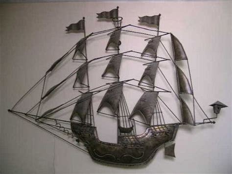 Vintage Metal Wall Art Sailing Ship Jun 07 2005 Auctions Neapolitan In Fl