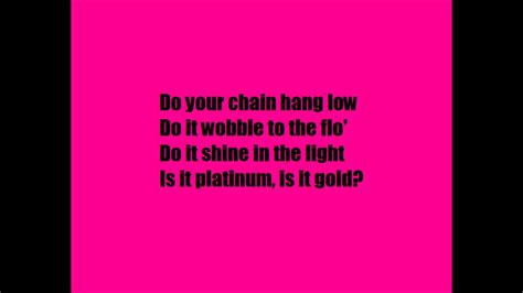 Jibbs Chain Hang Low Wlyrics Youtube