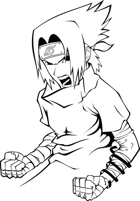 Naruto Sasuke Uchiha Coloring Page Anime Coloring Pages