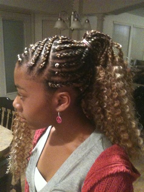 Cornrow Braided Ponytail Hairstyles - Cornrow Ponytail Braids For Little Girl