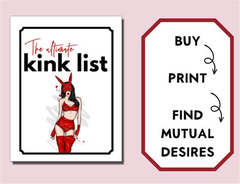 Ultimate Kink List Of Kinks And Fetishes Sex Bucket List Sex Games BDSM Sex Game Kinklist