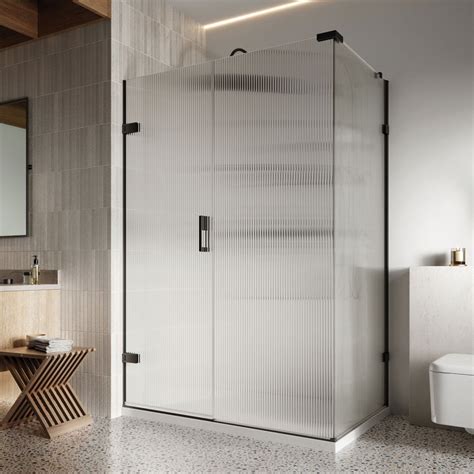 liberty fluted glass hinged door shower enclosures