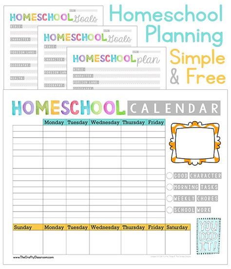 The Crafty Classroom Homeschool Planner Homeschool Daily Schedule