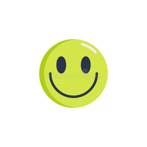 Happy Face Emoticon Flat Icon Stock Vector Illustration Of Pictogram