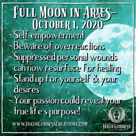 Full Moon In Aries October 1 2020 Inked Goddess Creations