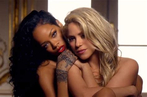Shakira And Rihanna Puff Cigars Dress Down In Cant Remember Video
