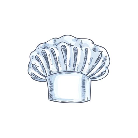 Le Chapeau De Cuisinier De Baker De Kitchener Ou De Chef A Isol Le Croquis Illustration De
