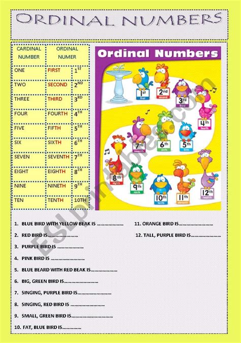 ordinal numbers worksheet to ordinal numbers numbers my xxx hot girl